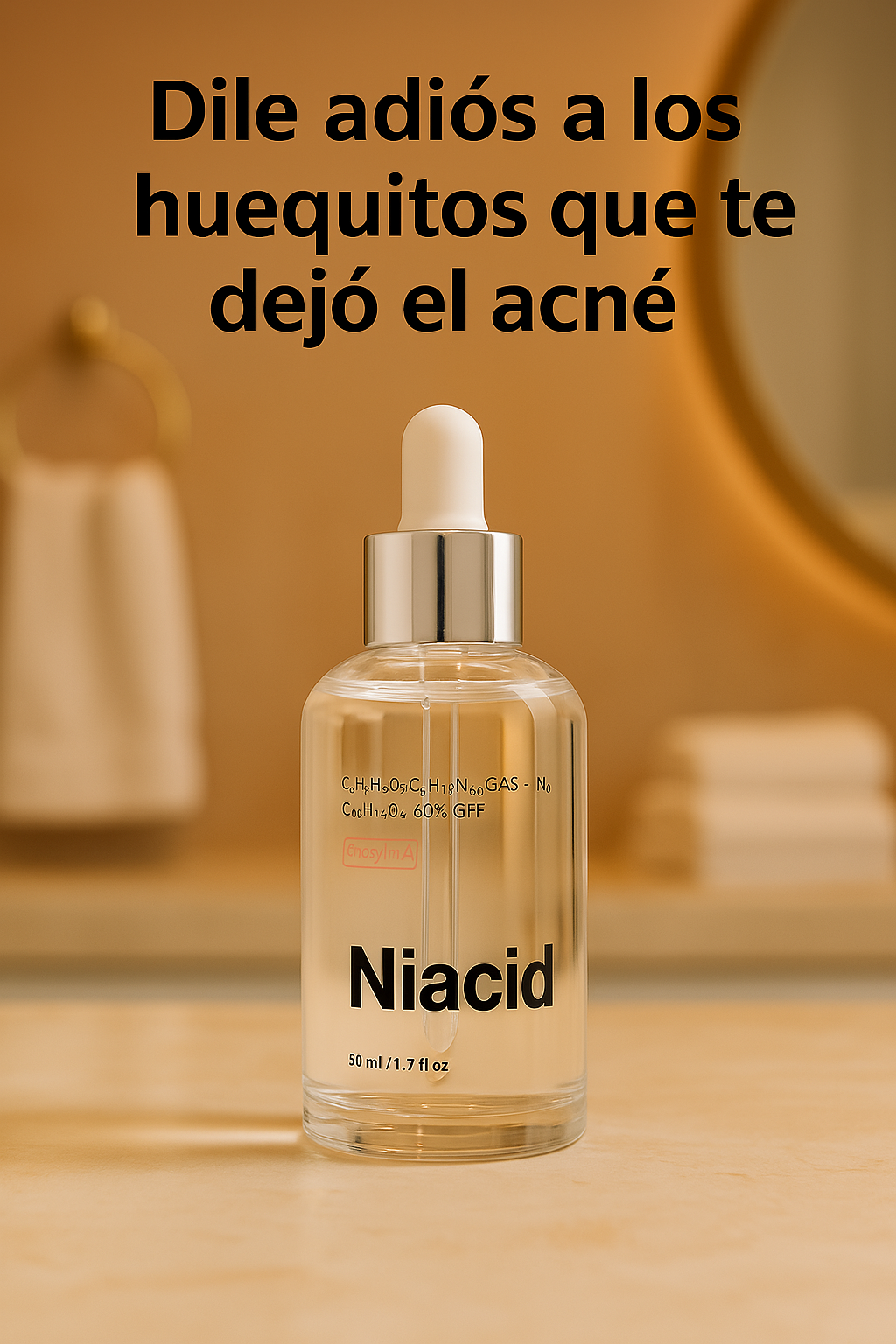 NIACID ELIMINA CICATRICES Y PUNTOS NEGROS DE ACNE