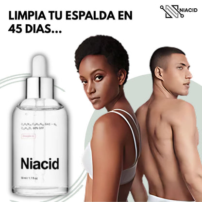NIACID® LIBERA TU ESPALDA DE MARCAS Y BROTES